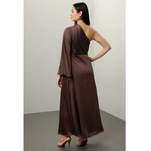 Sachin & Babi Keely Brown One Shoulder Evening Gown Size 16 - Picture 11 of 11